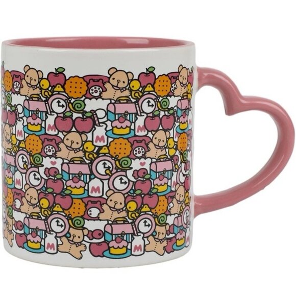 Hello Kitty Mug Pink Heart Handle 16oz Ceramic Cup Cute Gift Collectible - Picture 4 of 5